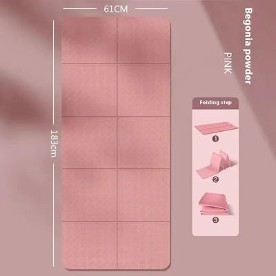 NevoMart Foldable Thick Fitness Mat for Yoga, Pilates, Home Workouts, and Floor Exercises