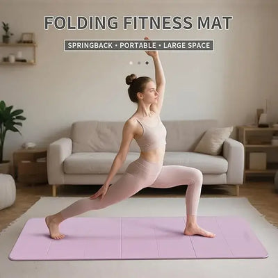 NevoMart Foldable Thick Fitness Mat for Yoga, Pilates, Home Workouts, and Floor Exercises