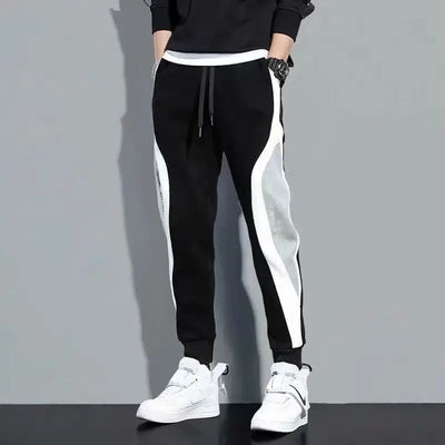 NevoMart Men’s Sports Pants Loose-Fitting Patchwork Running and Training Trousers for Casual Fashion Wear