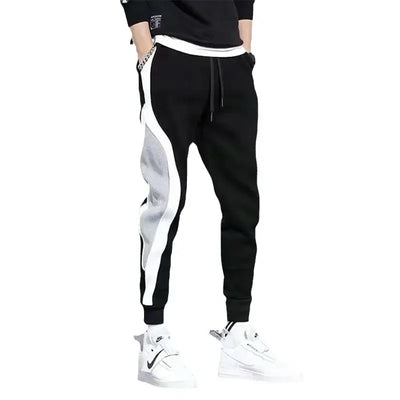 NevoMart Men’s Sports Pants Loose-Fitting Patchwork Running and Training Trousers for Casual Fashion Wear
