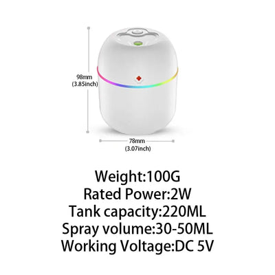 NevoMart Mini Portable Air Humidifier USB Aroma Diffuser for Desktop Indoor Use