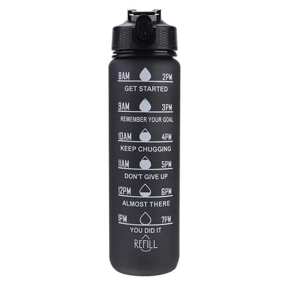 NevoMart 1 Liter Motivational Sport Water Bottle Leakproof Gym Travel Cup