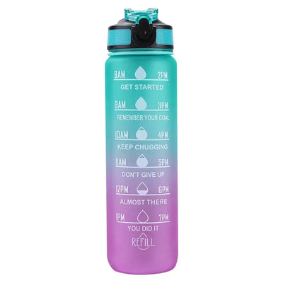 NevoMart 1 Liter Motivational Sport Water Bottle Leakproof Gym Travel Cup