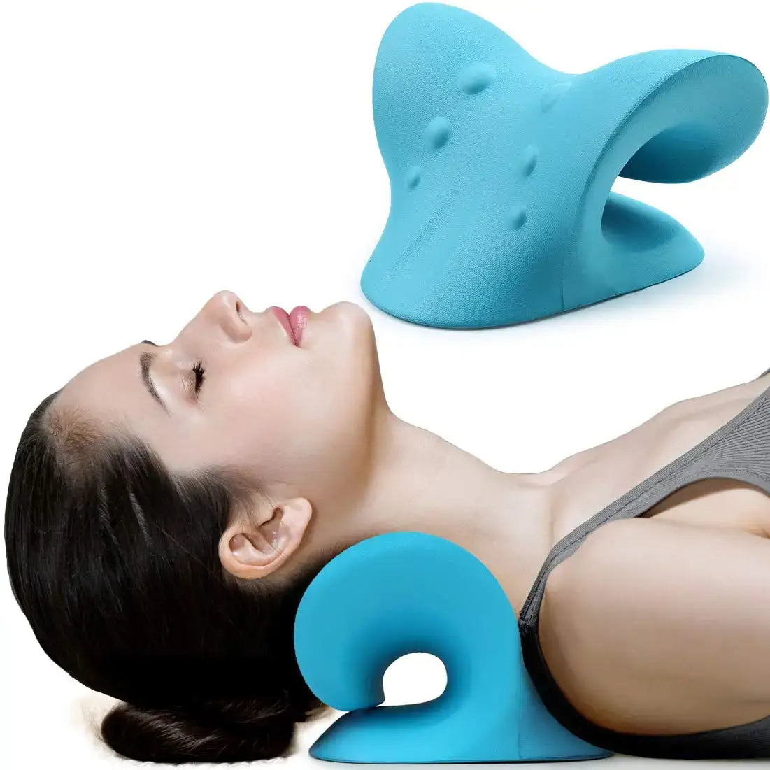 NevoMart Neck and Shoulder Relaxer Cervical Traction Chiropractic Pillow for Pain Relief