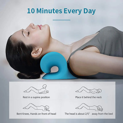 NevoMart Neck and Shoulder Relaxer Cervical Traction Chiropractic Pillow for Pain Relief