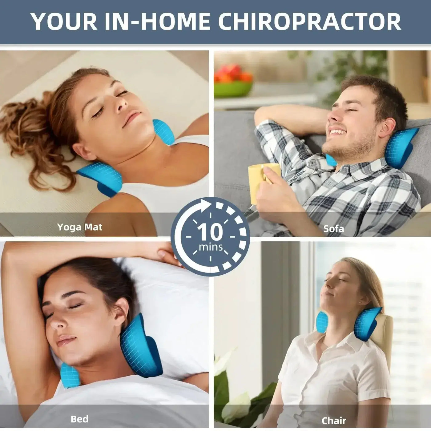 NevoMart Neck and Shoulder Relaxer Cervical Traction Chiropractic Pillow for Pain Relief