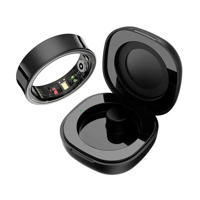 NevoMart R09 Smart Ring with Charging Case for Men and Women