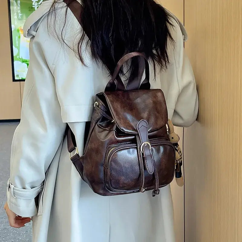 NevoMart Retro Backpack for Women – Fashionable Travel & School Bag