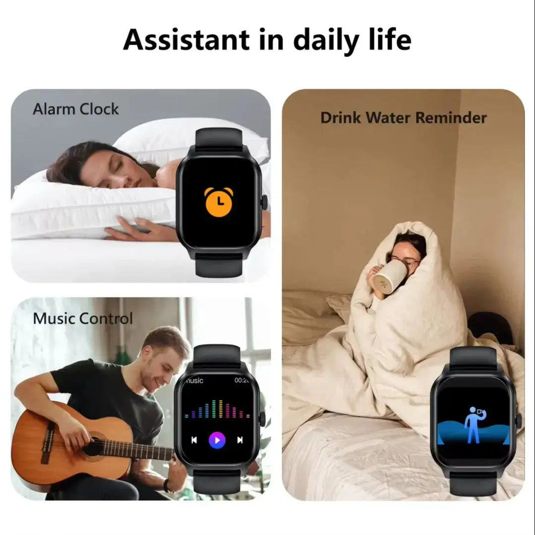 NevoMart Smart Watch with Bluetooth Call, Music, Waterproof Fitness Tracking, and Pedometer for Men and Women