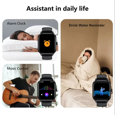 NevoMart Smart Watch with Bluetooth Call, Music, Waterproof Fitness Tracking, and Pedometer for Men and Women