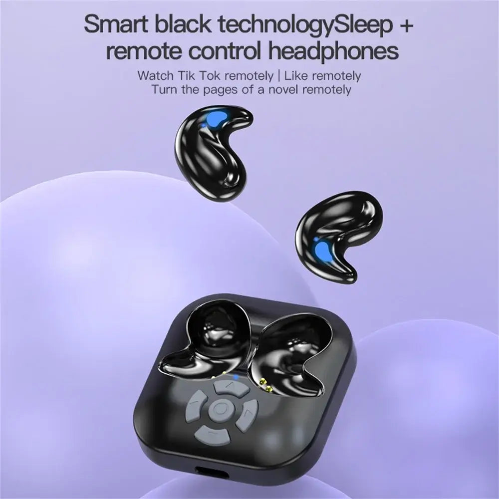 NevoMart Waterproof Bluetooth 5.4 Sleep Headset with Watch Strap Remote Control Mini Earphones