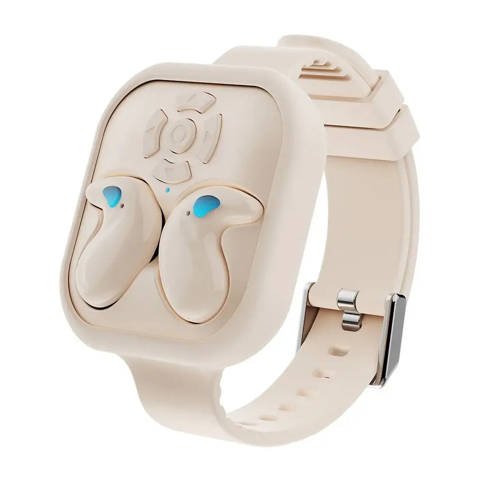 NevoMart Waterproof Bluetooth 5.4 Sleep Headset with Watch Strap Remote Control Mini Earphones