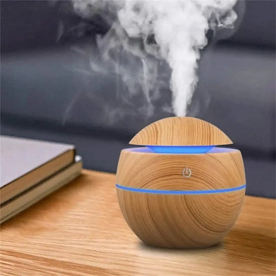 NevoMart Wood Grain Ultrasonic Aroma Diffuser and Cool Mist Air Humidifier for Bedroom and Essential Oil Aromatherapy