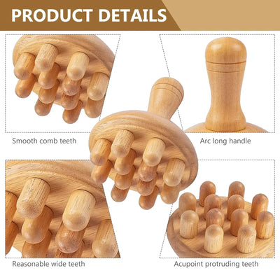 NevoMart Wooden Mushroom Massager for Full Body Muscle Pain Relief