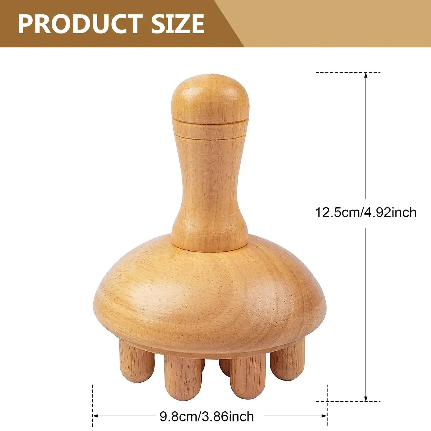NevoMart Wooden Mushroom Massager for Full Body Muscle Pain Relief