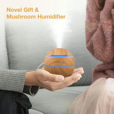 NevoMart Wood Grain Ultrasonic Aroma Diffuser and Cool Mist Air Humidifier for Bedroom and Essential Oil Aromatherapy